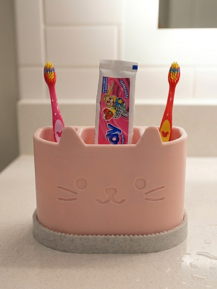 Suporte Escova de Dente Gatinho