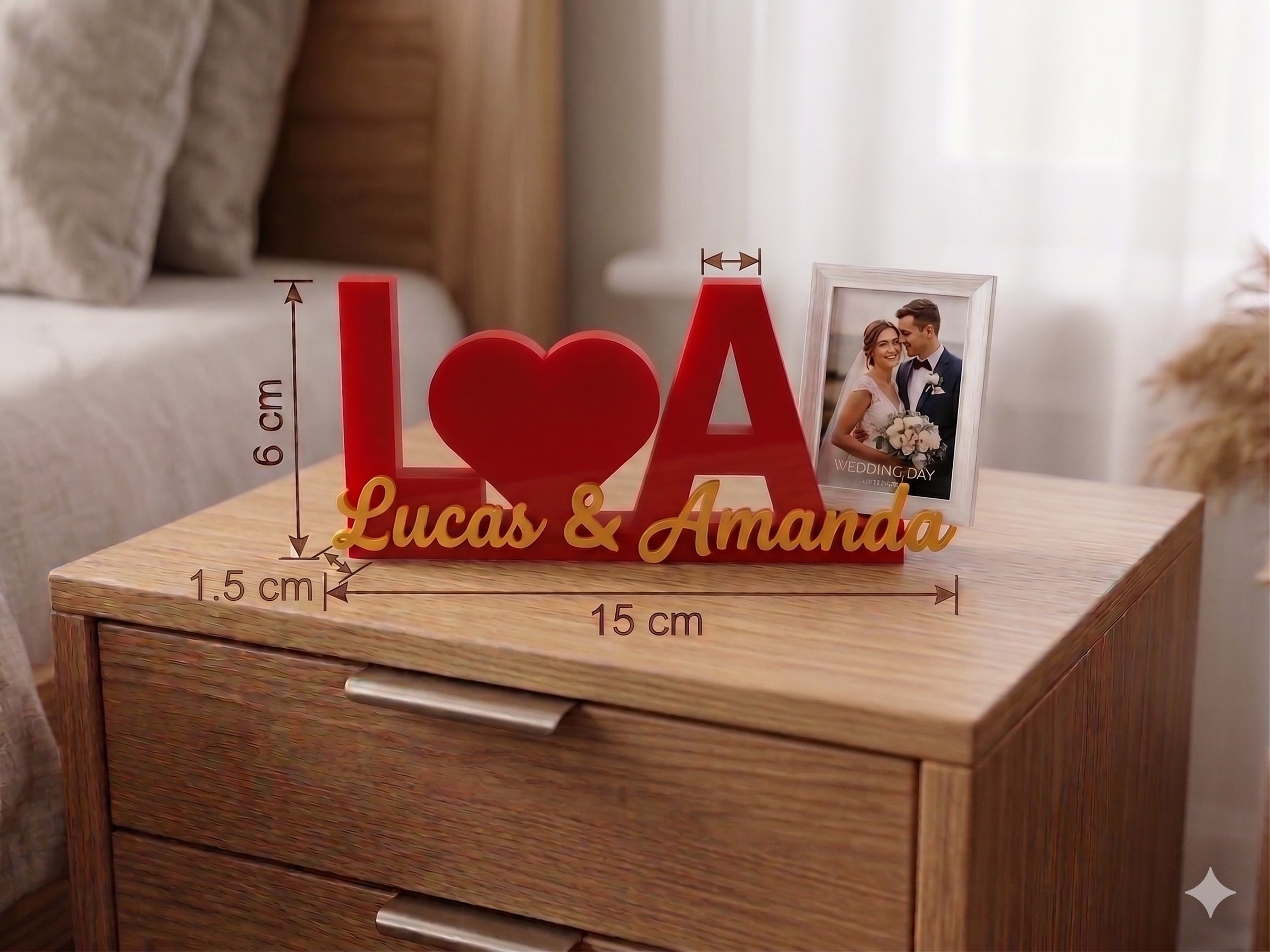 Letreiro Casal Personalizado — foto 2